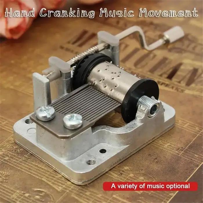 Mini Boîte à Musique à Manivelle, Objet Décoratif à Collectionner, Disponible, Cadeau Créatif de Noël