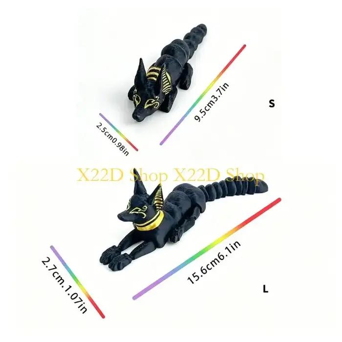 Statuette d'Anubis Articulée en Plastique de Haute Qualité pour Décoration de Bureau ou Salon Occasions Spéciales