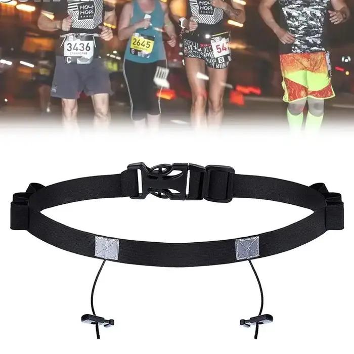Porte-bavoir de course, ceinture de course, sangle de bavoir pour Triathlon, Marathon, course à pied