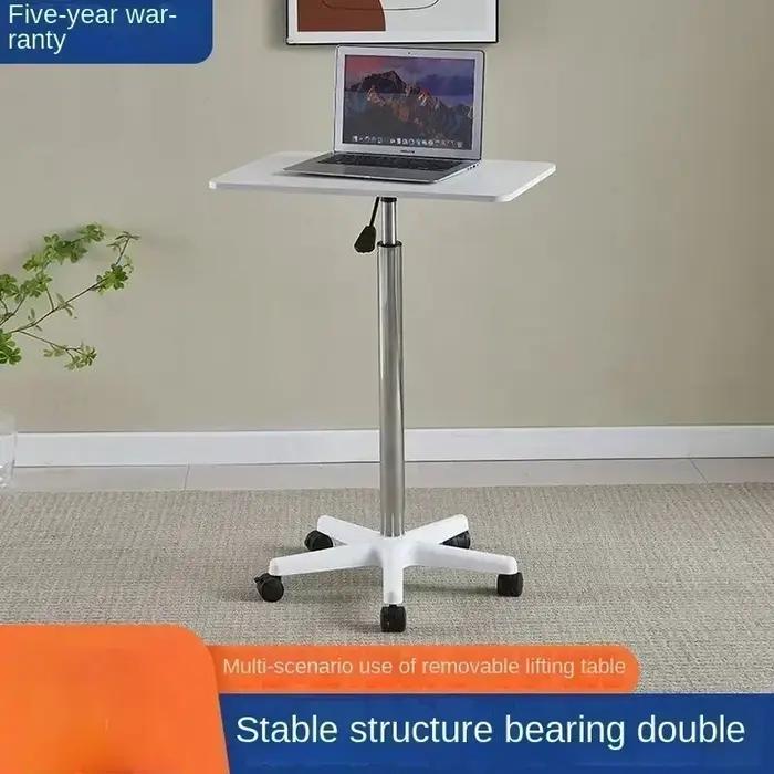 Petite table relevable mobile avec poulie, petit canapé, table de chevet, debout, bureau d'ordinateu