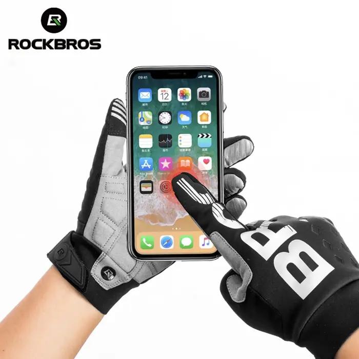 ROCKBROS gants de vélo unisexe écran tactile coupe-vent doigt complet Ski Camping en plein air randonnée moto