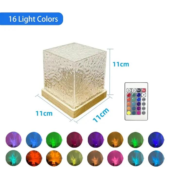 Projecteur d'Ondulation de l'Eau Rotatif ociamique, Lampe en Clip de Flamme pour Salon, Bureau, Cham