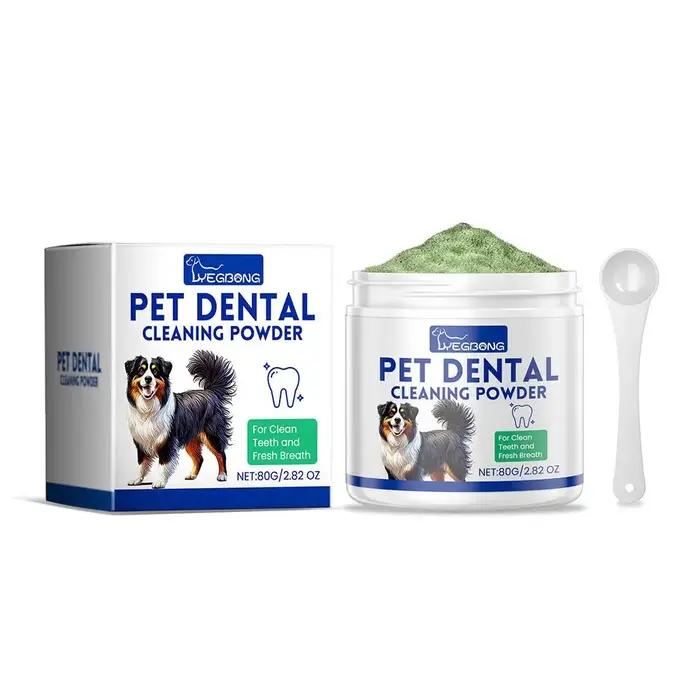 Poudre de nettoyage des dents naturelle pour chiens et chats prévention des maladies bucco-dentaires usage quotidien entretien facile haleine fraîche et dents saines