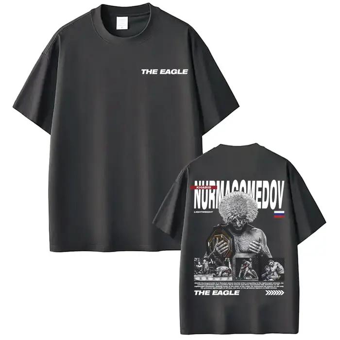 T-shirts Khabib Nurmagomedov The Eagle Merch pour hommes et femmes, esthétique violente, t-shirt oversize, hauts d'été, t-shirt ample, streetwear