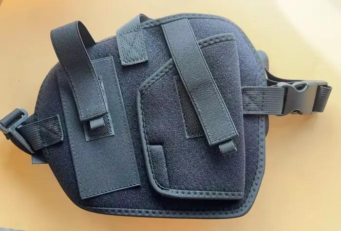 Étui pour pistolet de poitrine tactique, étui d'épaule dissimulé avec pochette magnétique de 9mm pou