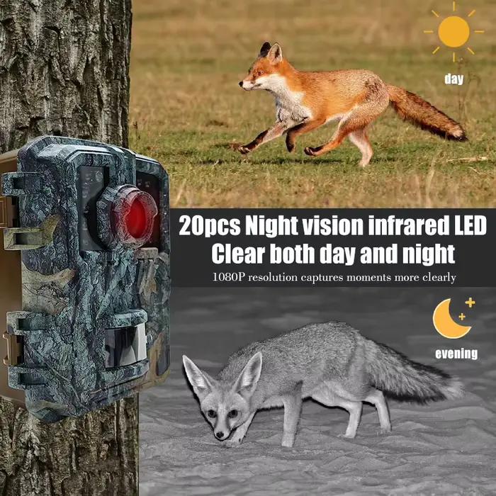 Caméra de chasse 16MP Wild Trail Gamera Vision nocturne infrarouge mouvement extérieur activé suivi Photo piège caméra Surveillance sauvage
