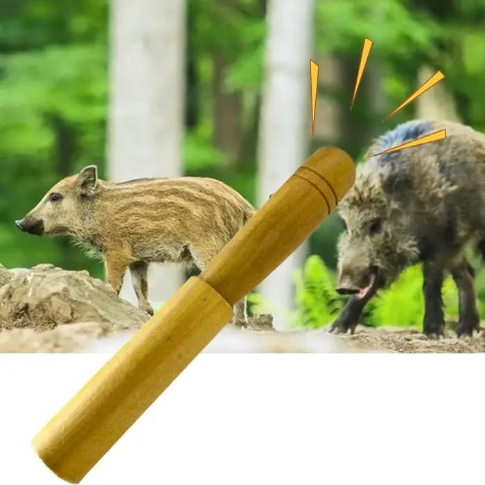 Appel sanglier professionnel sifflet bois - Son naturel pour attirer animaux sauvages outil chasse grade pro