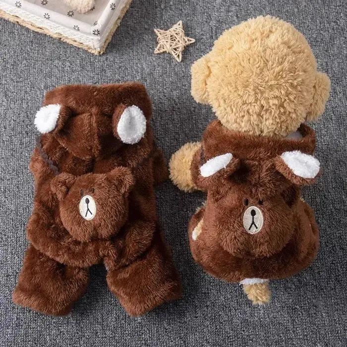 Vêtements pour chiens hiver automne chaud quatre pattes doublé polaire épaissi tenues pour chats doré dégradé Ragdoll
