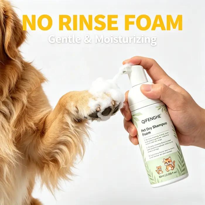 Shampooing sec en mousse pour chats et chiens