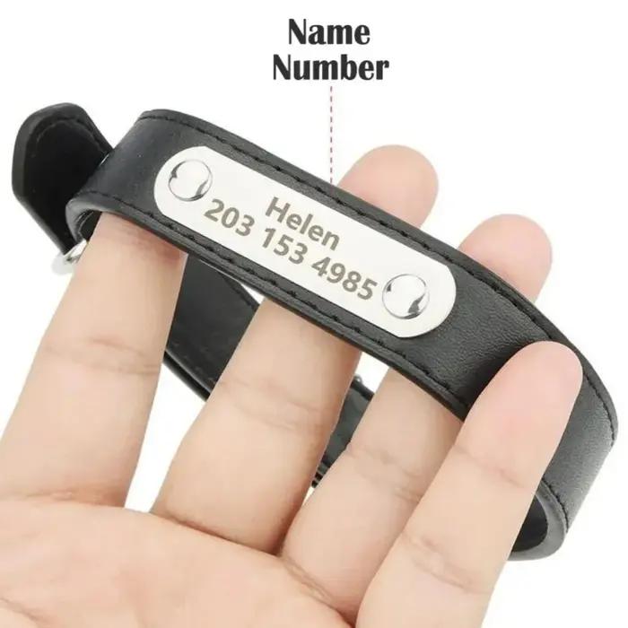 Collier de chien sculpté avec nom personnalisé