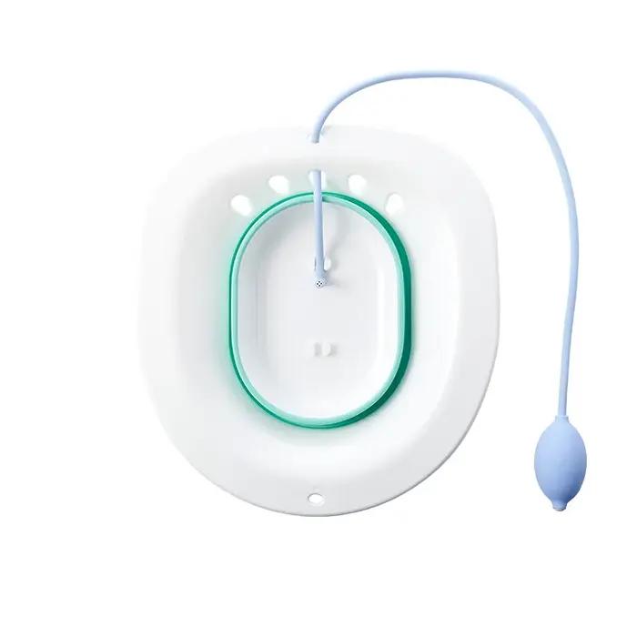 Bain de siège unisexe pour toilettes, baignoire de trempage pour soins post-partum, utilisation à domicile, portable pour un rangement facile