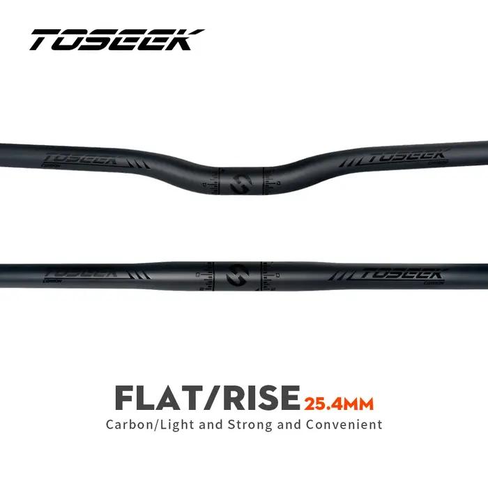 TOSEtransmith-Guidon de vélo entièrement en carbone, guidon horizontal de vélo pliant, noir mat, gui