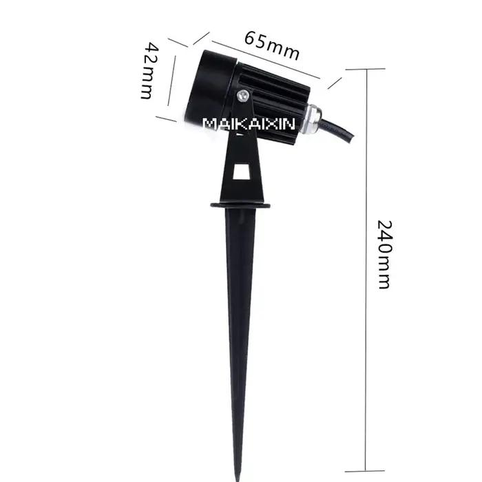 Spot lumineux LED imperméable avec pic, éclairage de paysage, idéal pour un jardin, un sentier, des