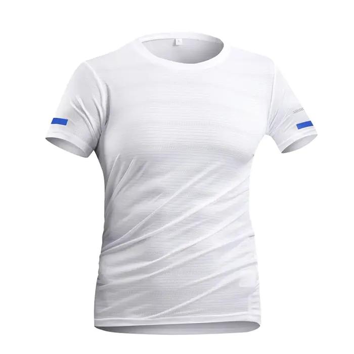 CHRLCK hommes course séchage rapide T-shirts respirant randonnée pêche