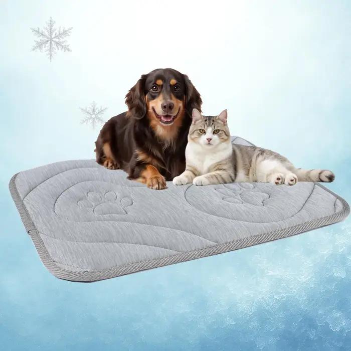 Nouveau Tapis Rafraîchissant Réversible 2026 pour Petits Chiens 24"x18" — Épais et Durable, Orthopédique, Respirant, Maille 3D, Sensation de Fraîcheur