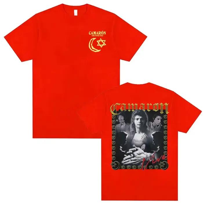 T-shirt Rock Camaron De La Isla collection été 2026 oversize Harajuku rétro gothique homme occassions spéciales