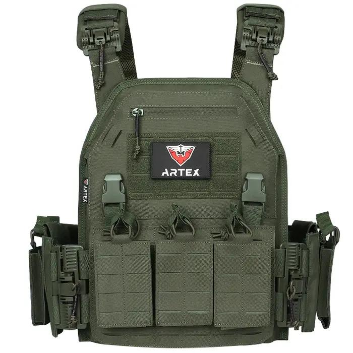 Artex-Gilet de combat léger détachable rapide, gilet tactique découpé au laser, équipement noir pour