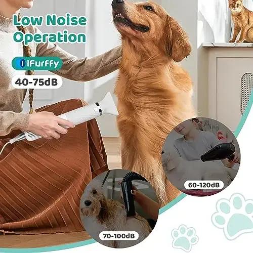 Sèche-cheveux portable avec brosse pour animaux de compagnie