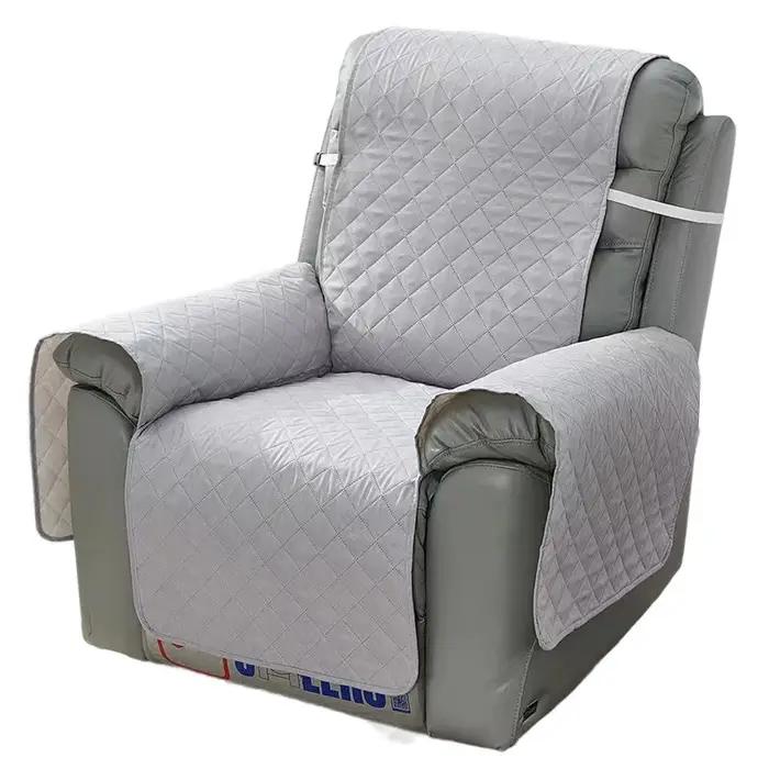 Housse de canapé inclinable antidérapante en polyestère solide pour salon élégant et protégé des animaux de compagnie occasions spéciales