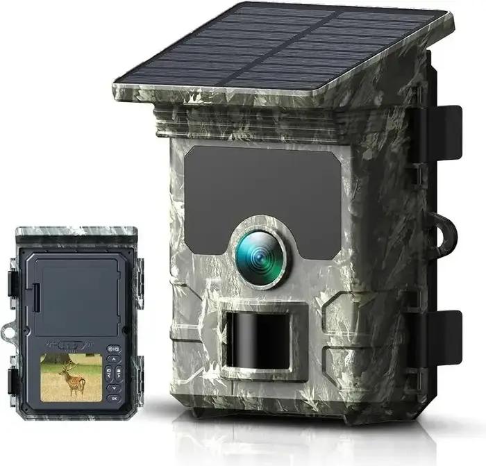 Caméra de chasse à panneau solaire étanche 30MP 2K