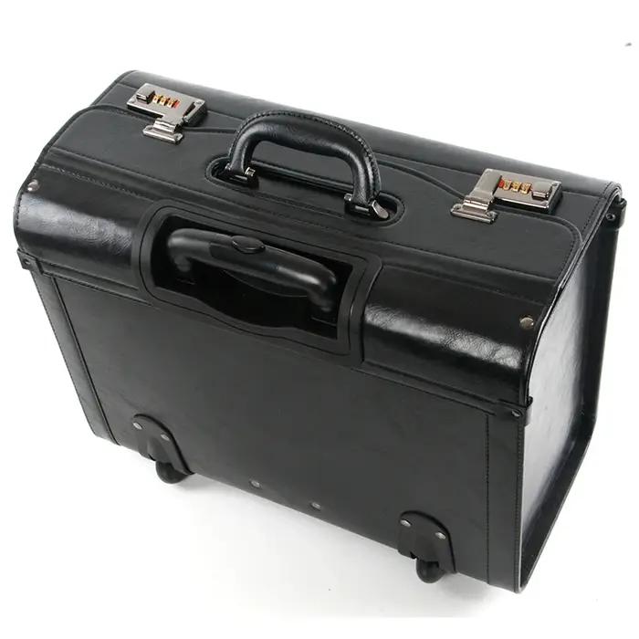 Sac à main de voyage sur roues, rétro, sac à roulettes, fourre-tout à roulettes, pour femme d'hôtess