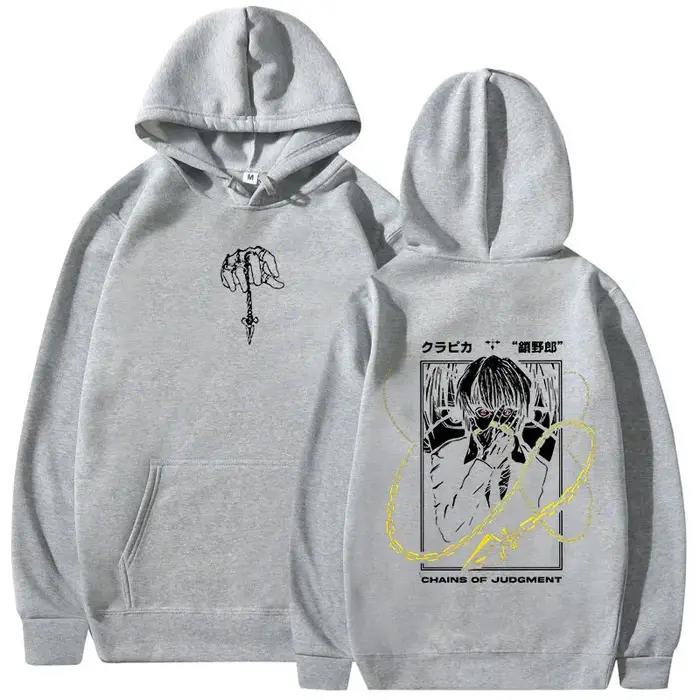 Anime Hunter X Hunter sweats à capuche Kurapika Manga graphique sweats à capuche hommes femmes vêtements manches longues pulls surdimensionnés