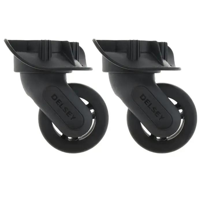 1 paire de roues à bagages de remplacement, roulettes fixes universelles pour chariot, flexibles et