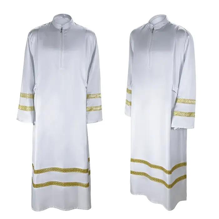 Costume de prêtres du moyen-orient, arabe, chrétien, catholique, Cospaly, Robes de clergé, Saints, Halloween, vêtements blancs
