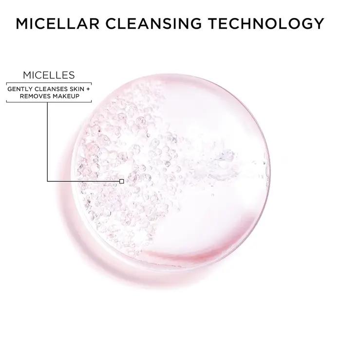 Eau micellaire Water Ice Levin nettoyant et démaquillant pour peaux sensibles sans rinçage pour homme et femme occassions quotidiennes