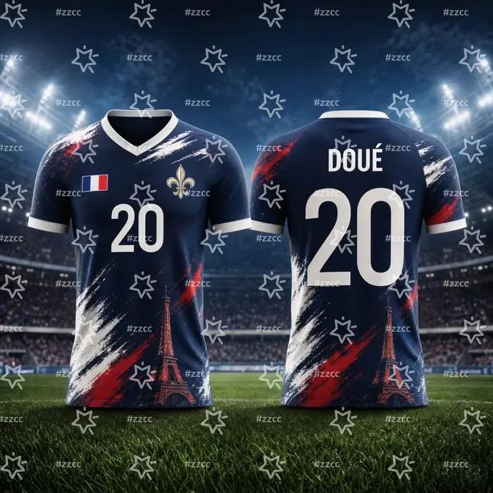 Maillot de football commémoratif France 2026 Mbappé – T-shirt de sport d'été pour homme