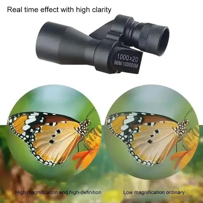 Monoculaire mini portable 1000x20 haute magnification HD zoom optique étanche chasse camping pêche