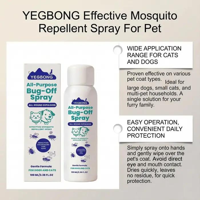 Spray répulsif anti-insectes pour animaux de compagnie