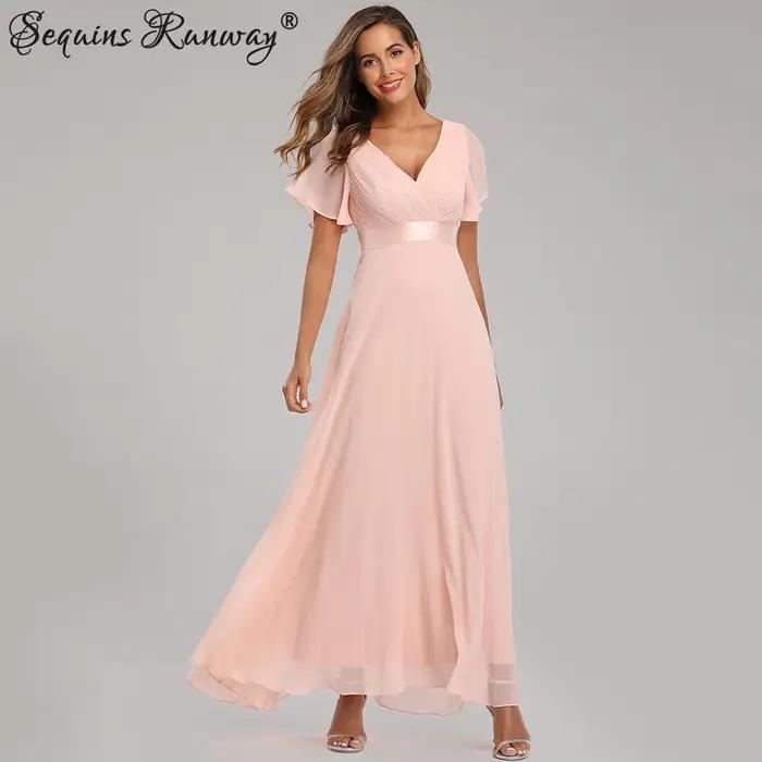 Sexy rose en mousseline de soie tulle Maxi robe d'été femmes décontracté vintage longue demoiselle d