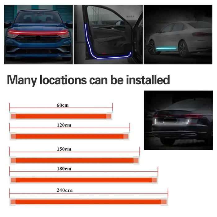 Feux de jour à LED pour Hyundai, phares antibrouillard DRL, bande lumineuse, lampe ambiante décorati