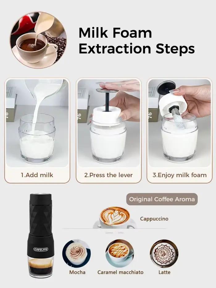 Cafelffe 3 In1 Machine à café Portable eau chaude/froide Machine à expresso manuelle pour capsules e