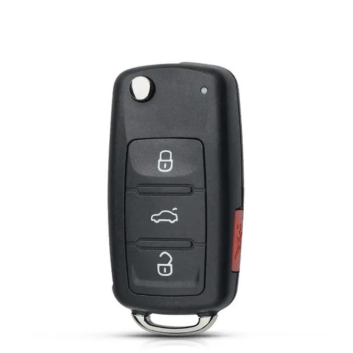KEYYOU 10 pièces 2/3/4 boutons coque de clé à distance pour Skoda Octavia VW Volkswagen Golf Mk6 Tiguan Polo Passat CC