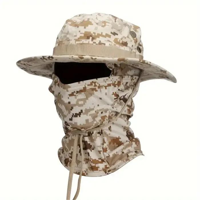 Casquette Boonie de Camouflage, cagoule, costume pliable, doux, pour la chasse en plein air, la pêche, chapeau à large bord, casquette de protection solaire