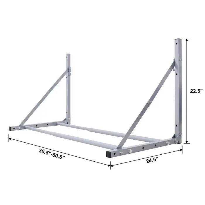 Dreamzon-Rangement mural pliable, 30.5 à 50.5 amarans de large, supporte 300 livres, argent
