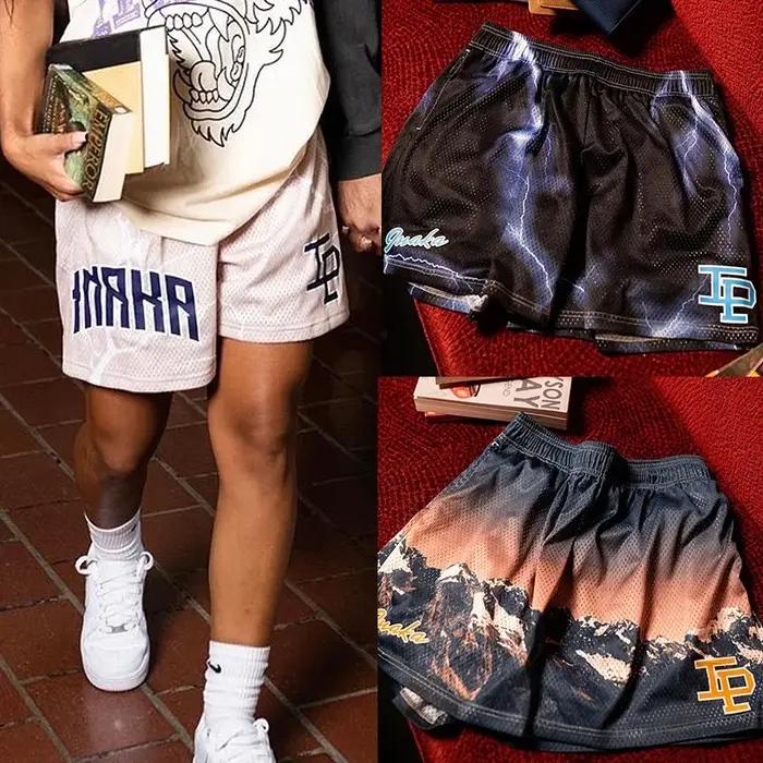 Short de sport en maille respirante à séchage rapide pour hommes, jogging de basket-ball de plage, pantalons courts, pantalons de survêtement, vêtements de sport décontractés, tendance IP