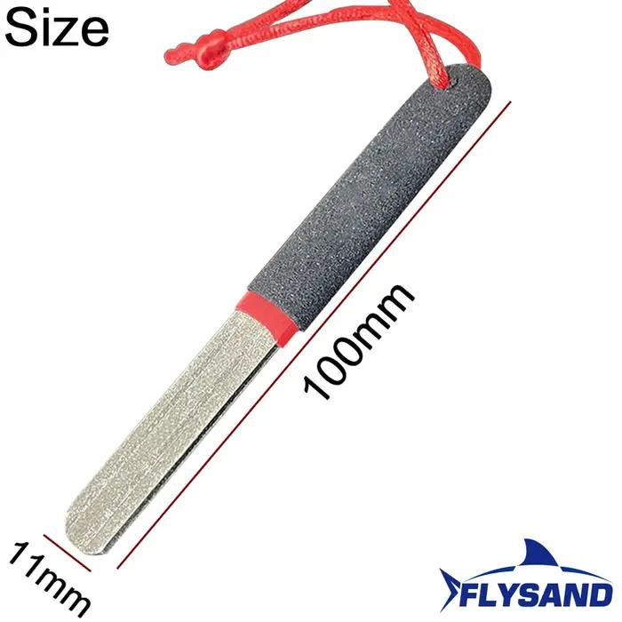 FLYSAND Portable extérieur Double rainure crochet de pêche aiguiser aiguiser nouveau pêche meulage c