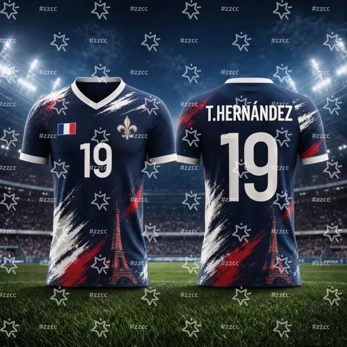 Maillot de football commémoratif France 2026 Mbappé – T-shirt de sport d'été pour homme