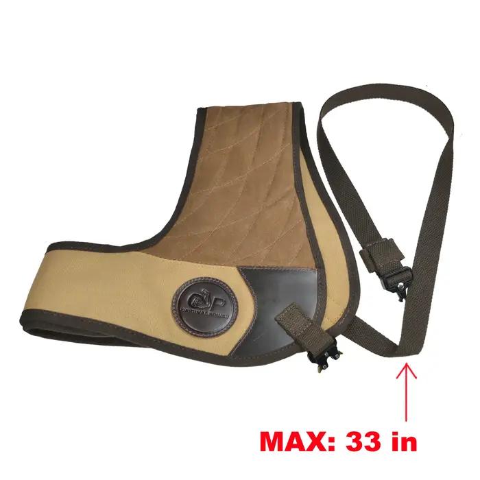 Chemise de protection en cuir véritable avec rembourrage Recoil Beverer pour hommes, cuir suédé et toile cirée, ajustement réglable pour chasseurs et tireurs, idéal pour les sorties de chasse en hiver