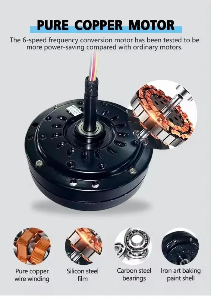 52 pouces moderne LED 60W plancher bas moteur à courant continu 35W ventilateurs de plafond avec tél