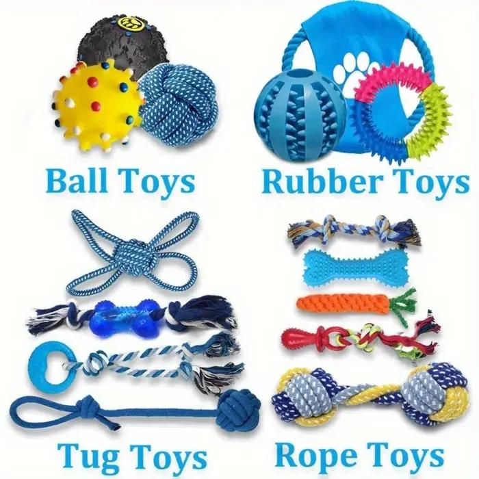 Jouets pour chiens robustes bâtons et balles en plastique résistants pour mâchage agressif adapté aux chiens de toutes tailles occasions quotidiennes et cadeaux