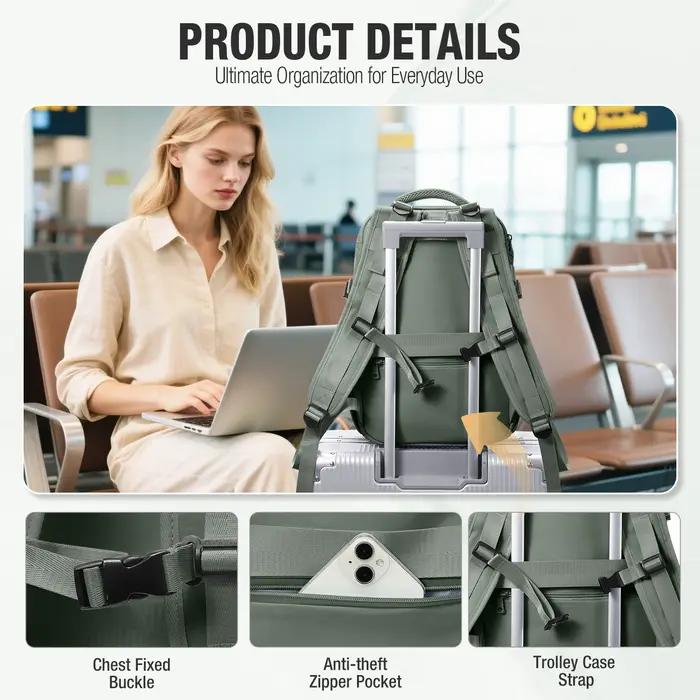 Sac à dos de voyage sous vide 40x30x20 pour cabine Ryanair Wizzair Easyjet, sac à dos de transport pour avion, sacoche pour ordinateur portable