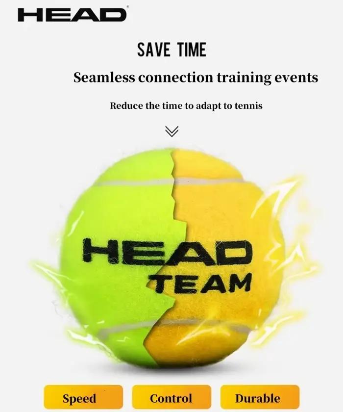 Balle de tennis HEAD TEAM TOUR XT haute élasticité résistante à la pression pour entraînement professionnel et matchs compétitifs