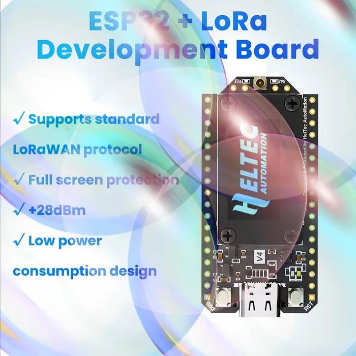 Carte de développement IoT LoRa 32 V4 ESP32 pour Meshtastic WiFi Bluetooth multifonctionnelle avec écran OLED 0,96 pouce – Carte de démonstration