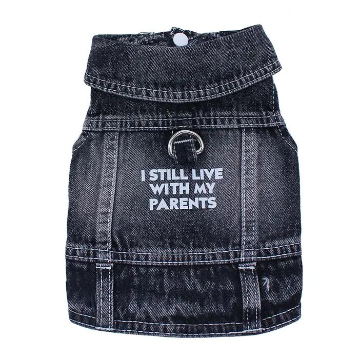Nouvelle veste en jean imprimée pour chiens de petite et moyenne taille