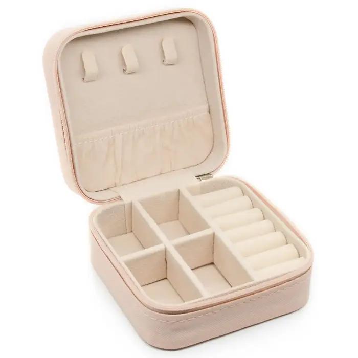 Mini boîte de rangement de bijoux portable pour femmes