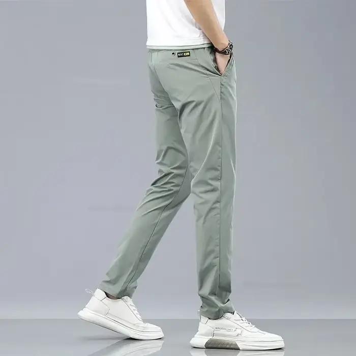 Pantalon slim été chasse homme fin respirant élastique style coréen décontracté élégant 2024
